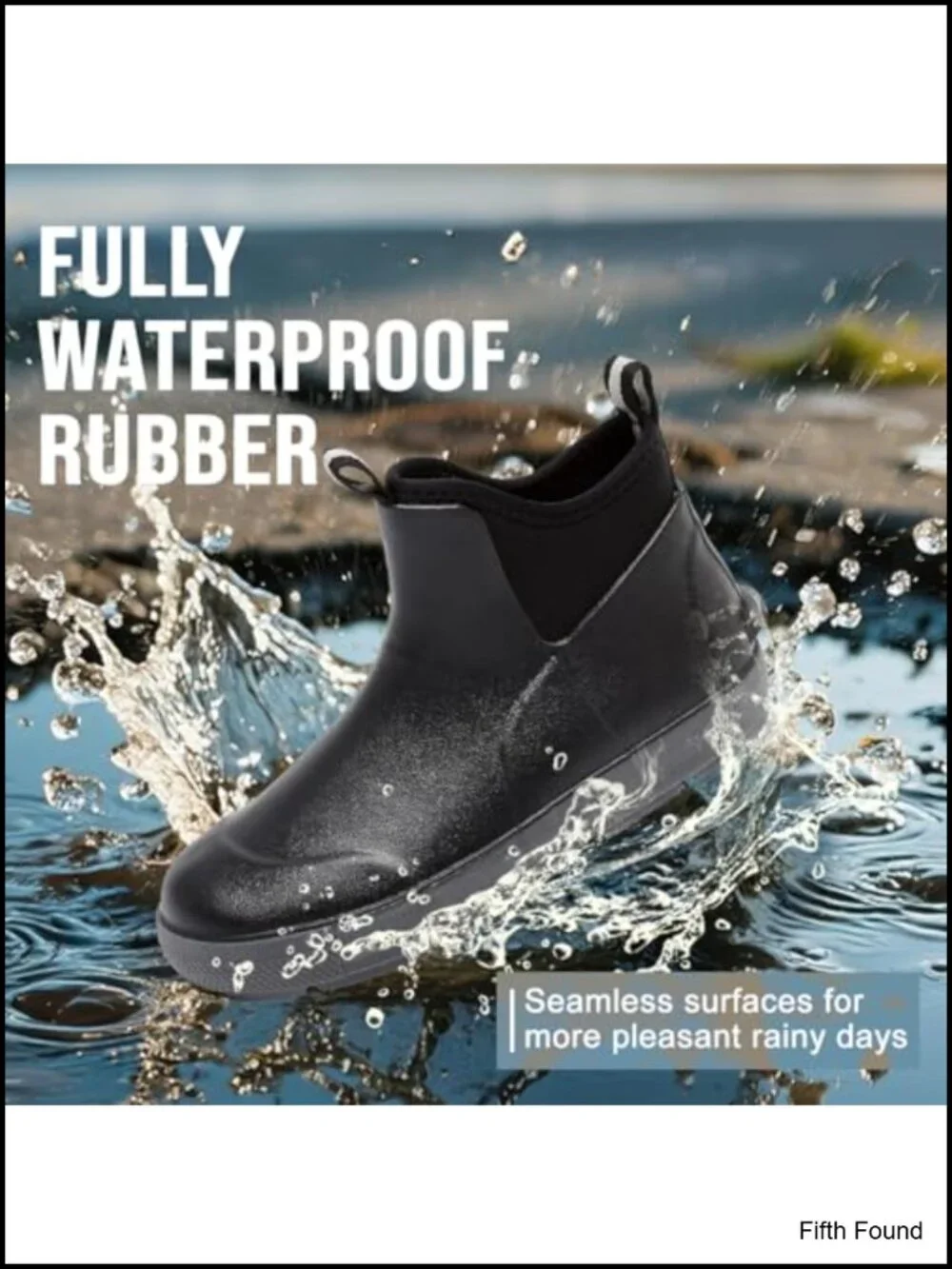 Waterproof Ankle Rain Boots with Anti-Slip Traction for Outdoor Work